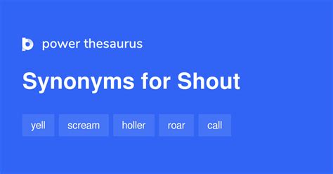 shout synonyms thesaurus.